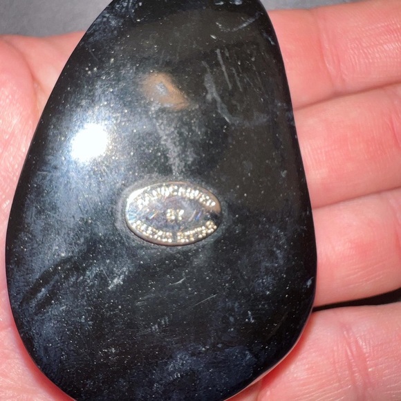 Fabulous Alexis Bittar Lucite and Crystal Taupe and Blue Pendant Drop Necklace- - Picture 3 of 3